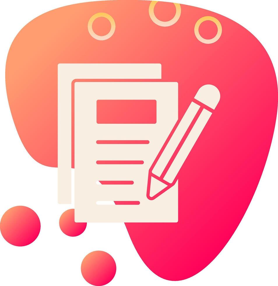 Notes Writing Vector Icon