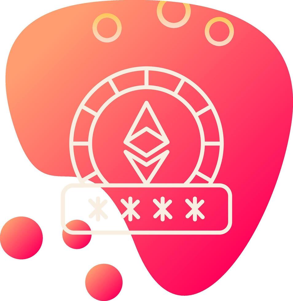 ethereum contraseña vector icono