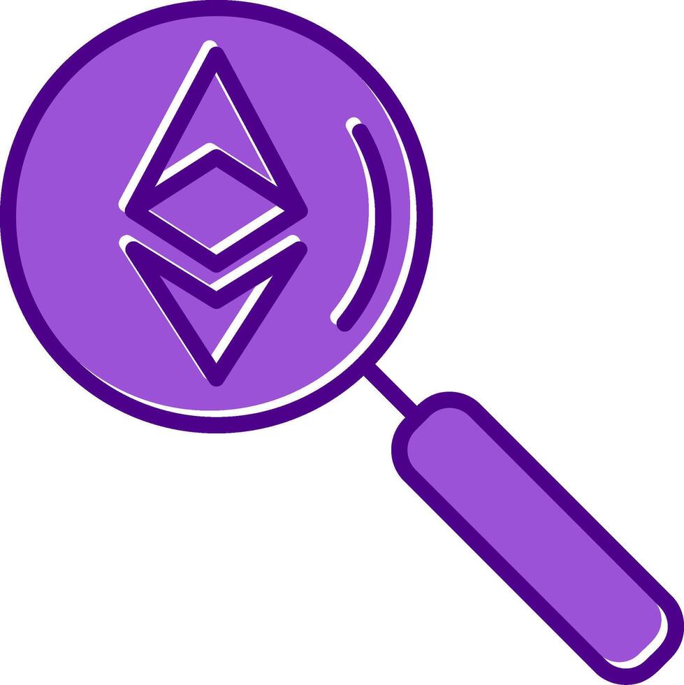 Ethereum Search Vector Icon