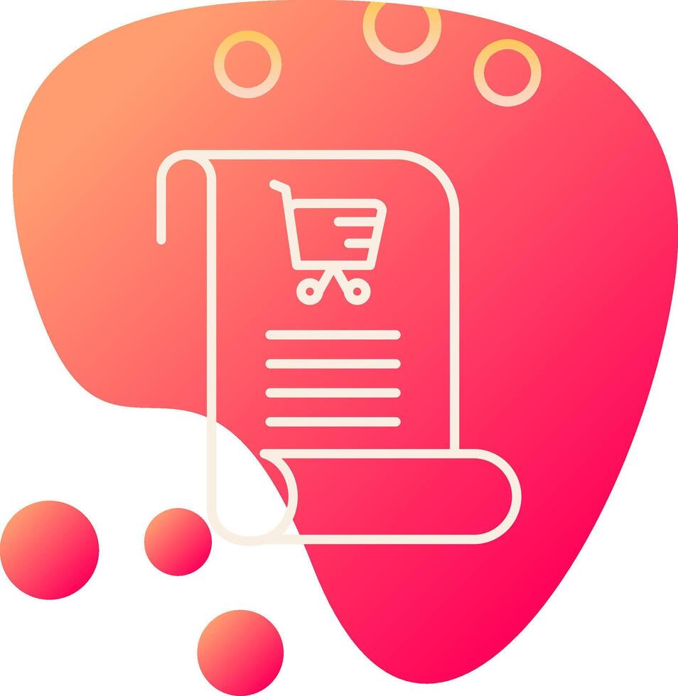 icono de vector de lista de compras