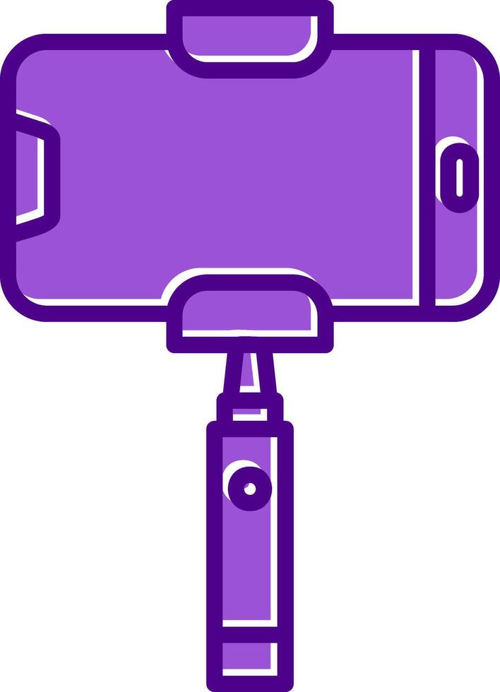 icono de vector de palo selfie