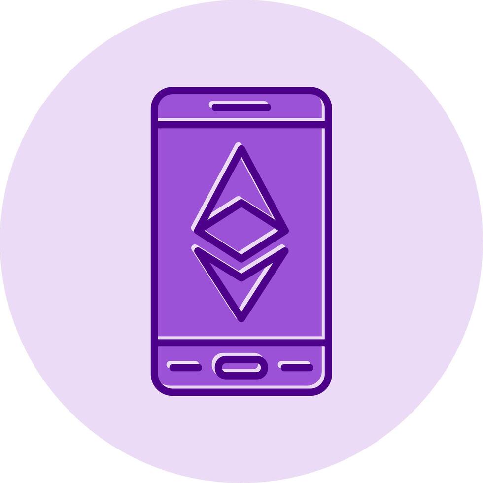 Ethereum Smartphone Vector Icon