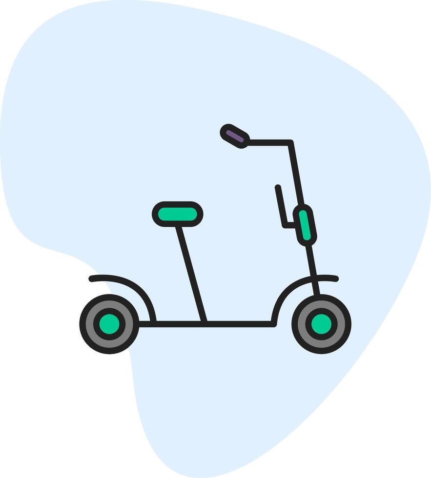 icono de vector de patinete