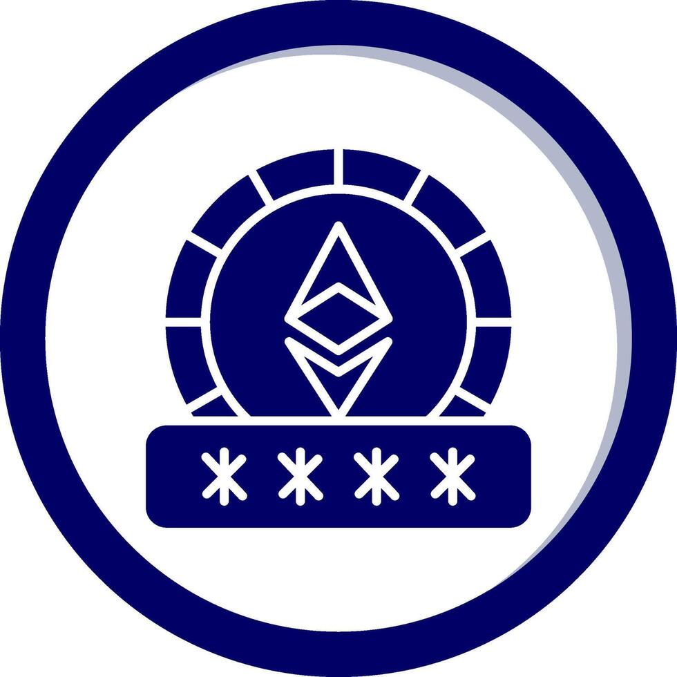 ethereum contraseña vector icono