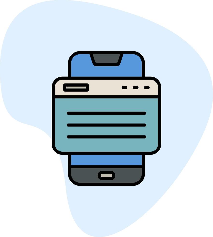 Smartphone Browser Vector Icon