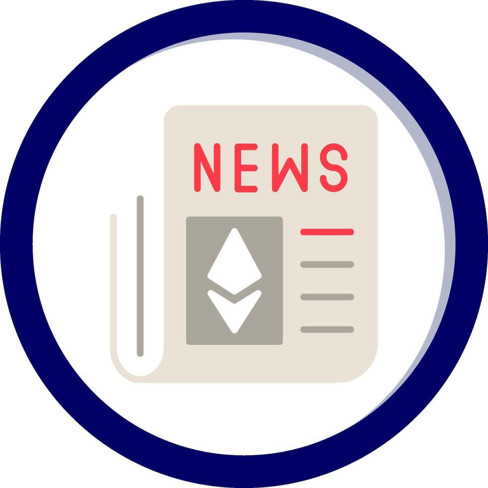 Ethereum News Vector Icon