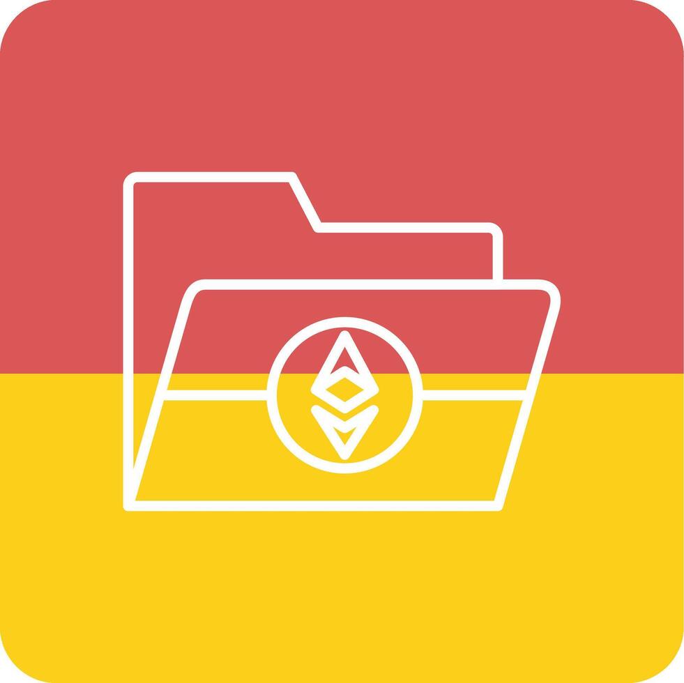 ethereum carpeta vector icono