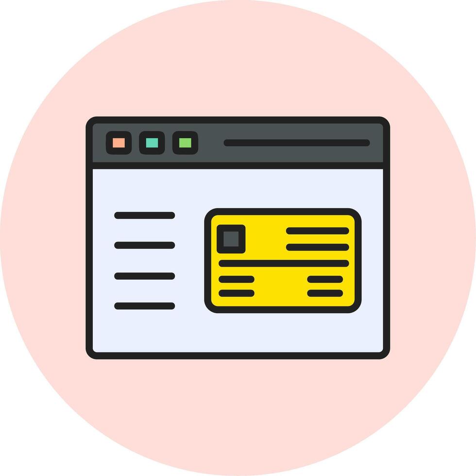 web pago vector icono