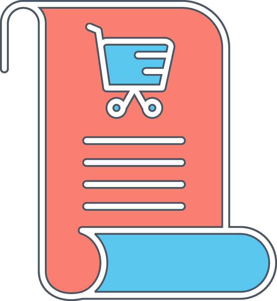 icono de vector de lista de compras