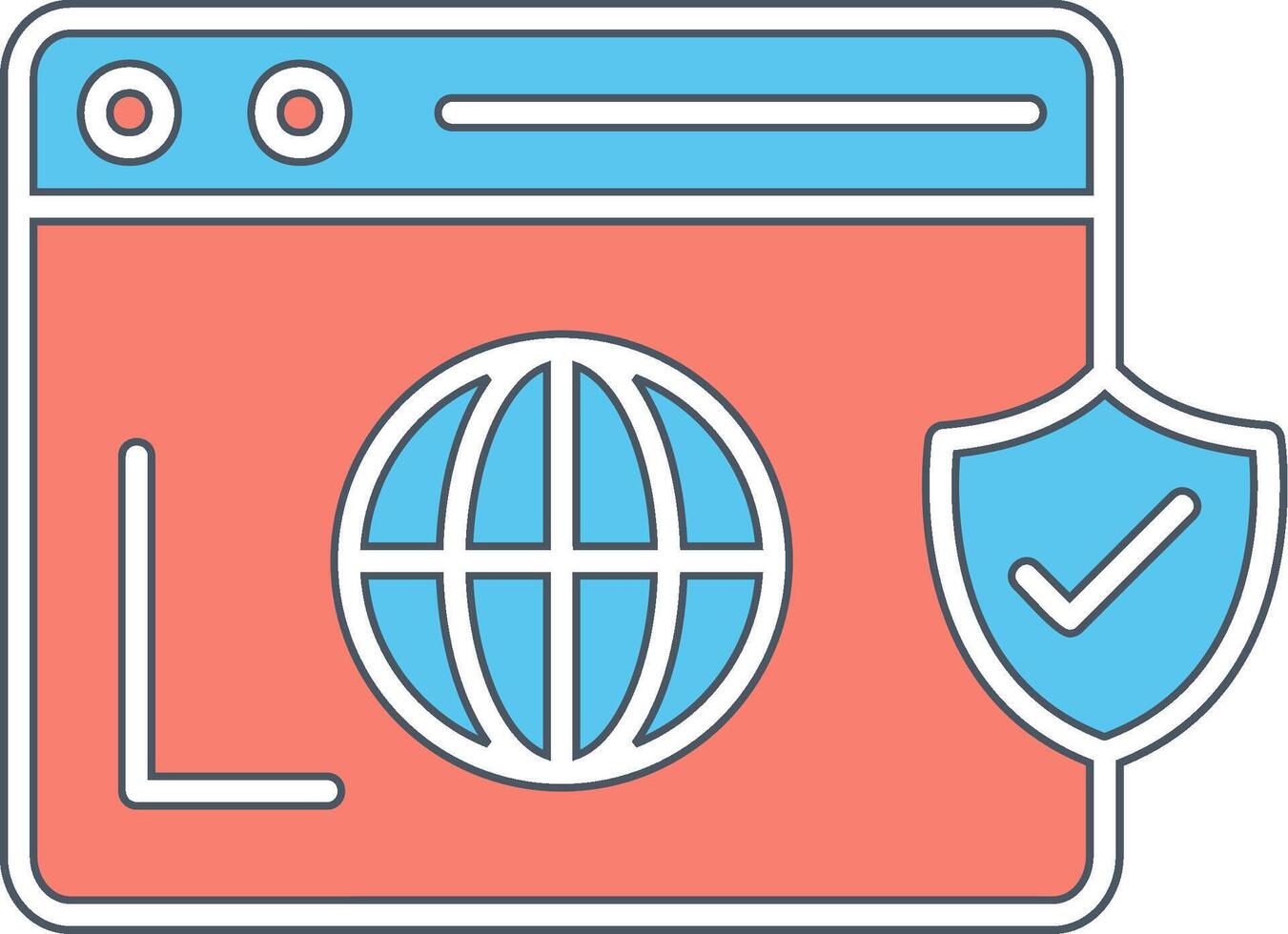 Secure  Browser Vector Icon