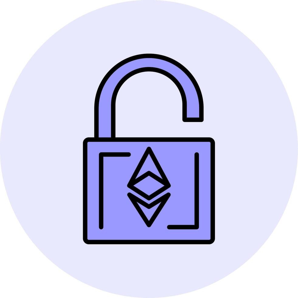 Ethereum UnLock Vector Icon