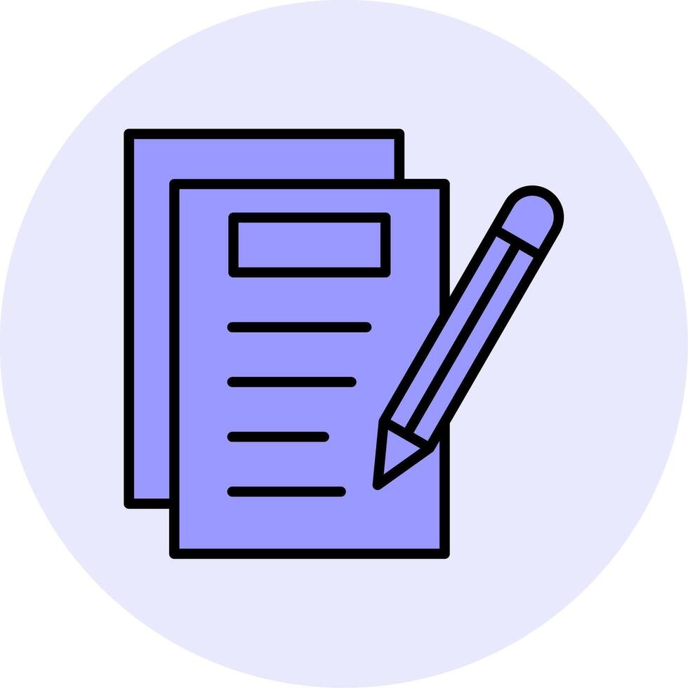 Notes Writing Vector Icon