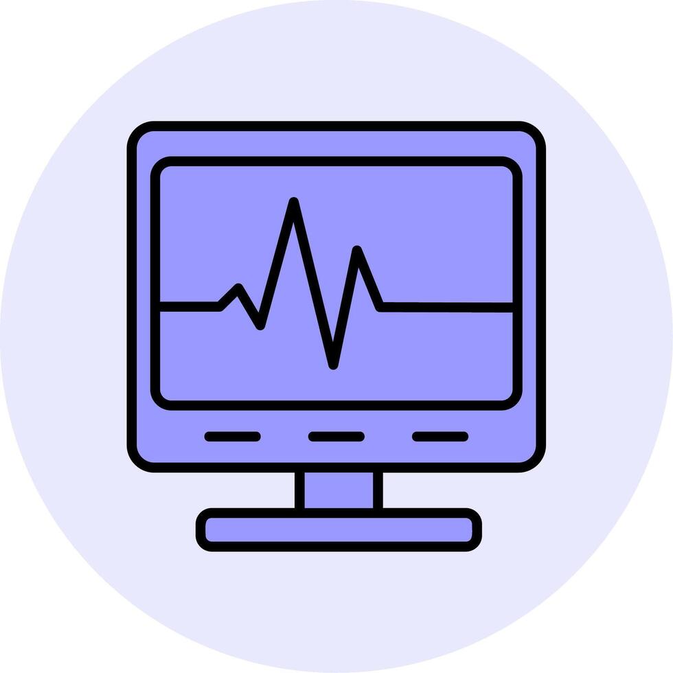 ecg leyendo vector icono