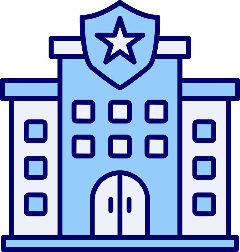 icono de vector de estación de policía