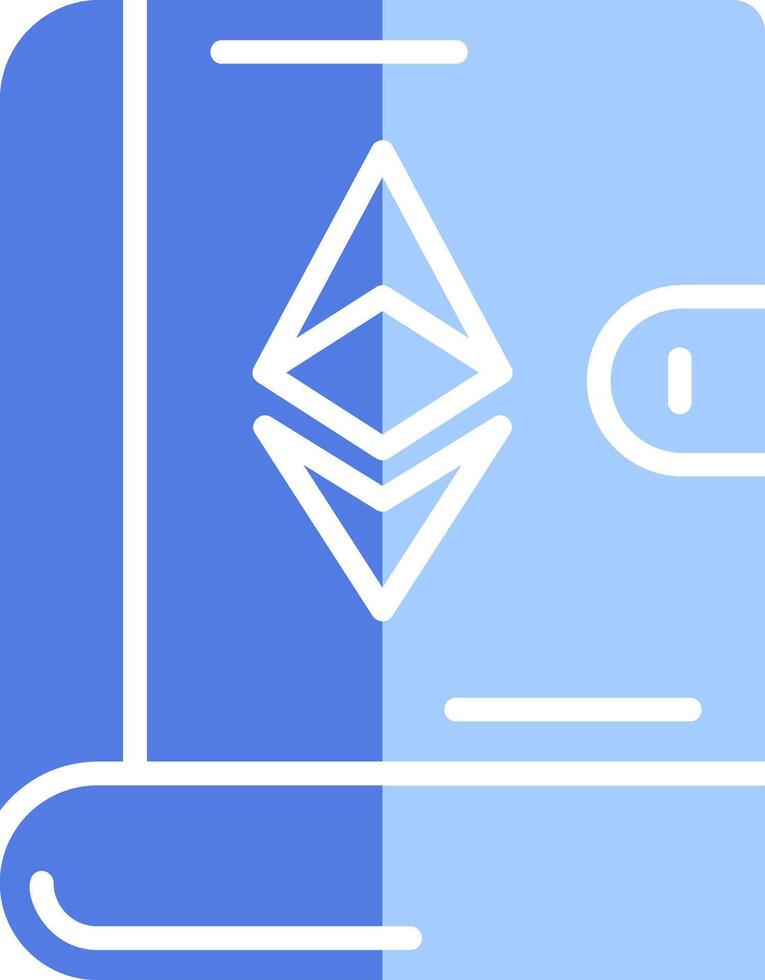 ethereum libro vector icono