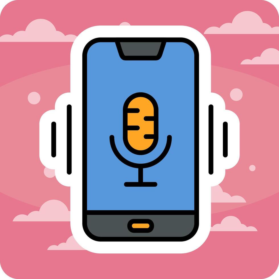 Mobile Voice Assistant Vector Icon