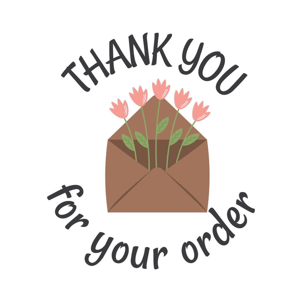 Thank you card, round sticker. You are amazing. Thanks vector illustration for greeting card, appreciation gift tag, print, round sticker for friends, customers, colleges.