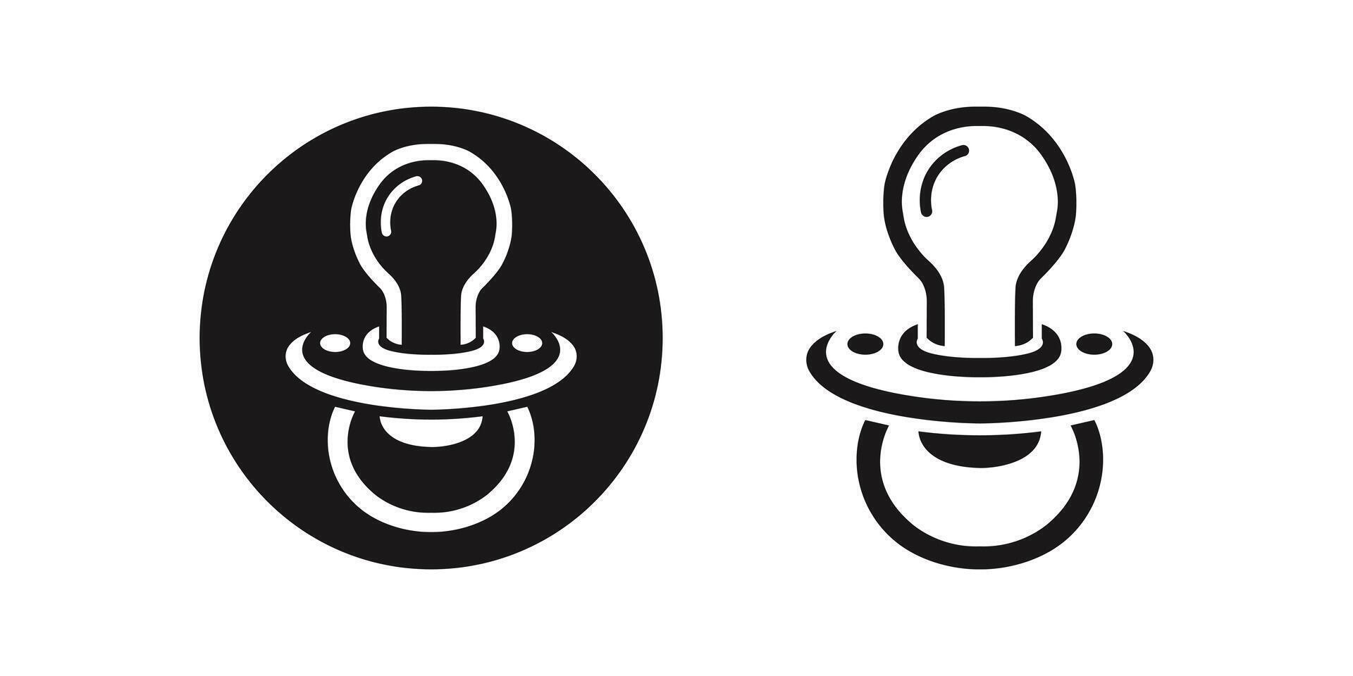 Baby pacifier icon. Vector illustration