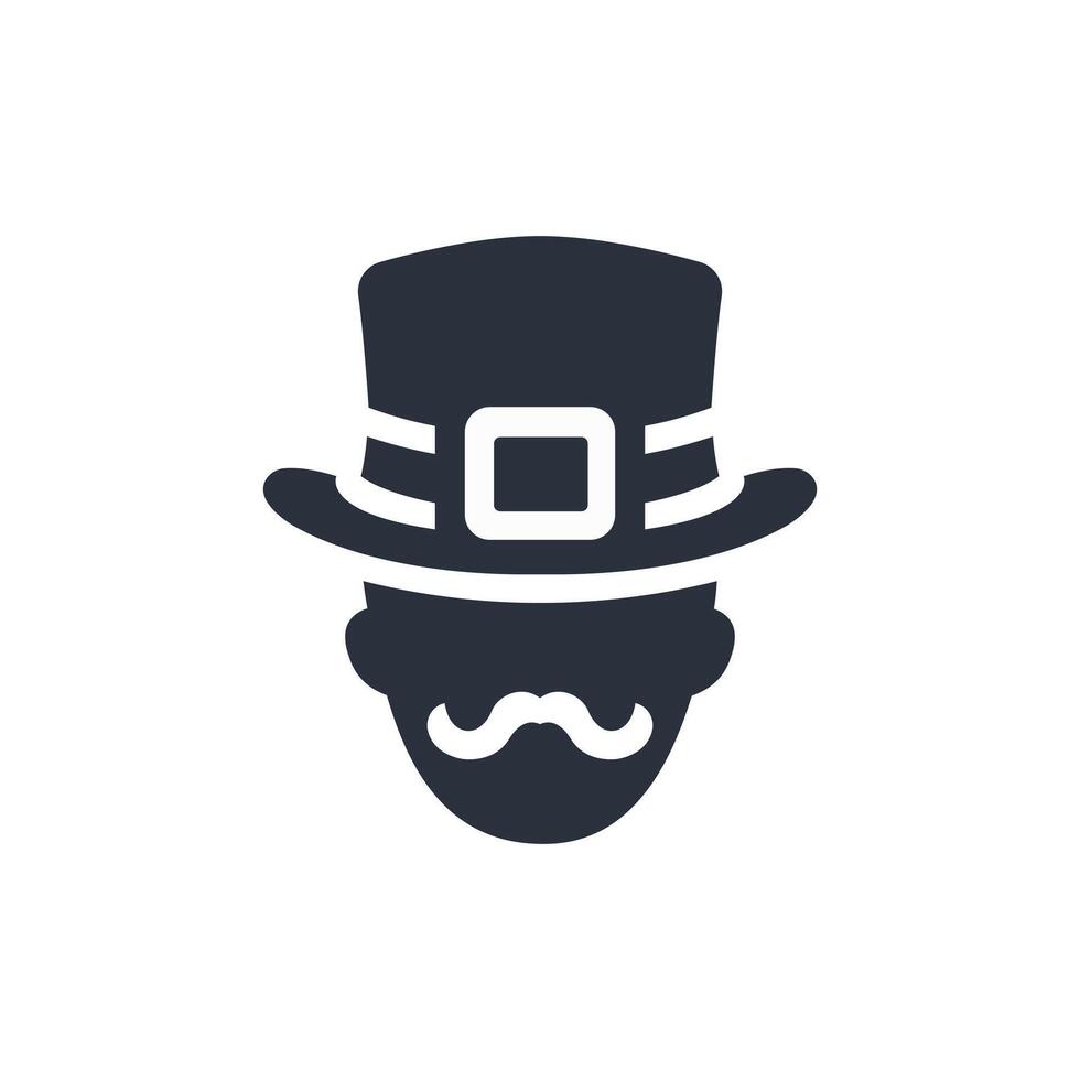 Leprechaun hat icon. St. Patrick's Day, male hat. Vector illustration