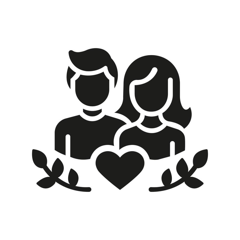 amor Pareja icono. San Valentín día y relación. vector ilustración