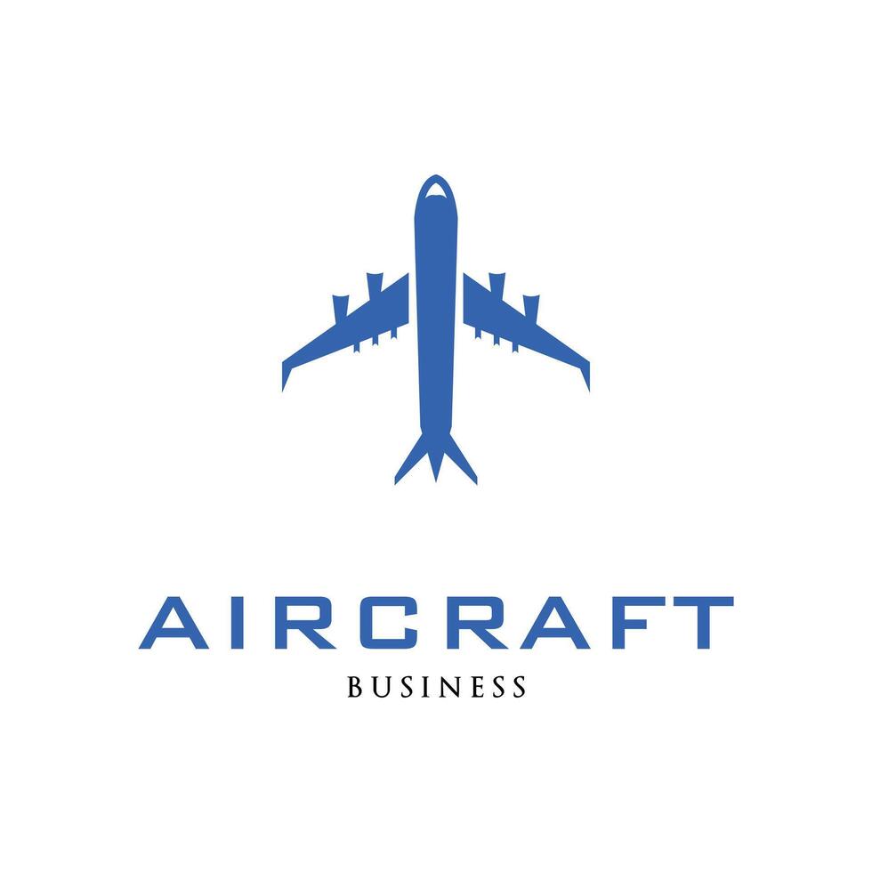 aeronave o avión icono logo diseño modelo vector