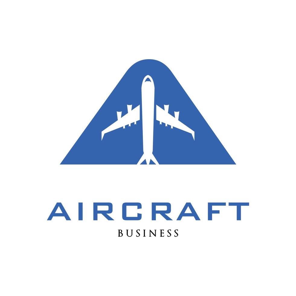 Initial Letter A Aircraft or Plane Icon Logo Design Template vector