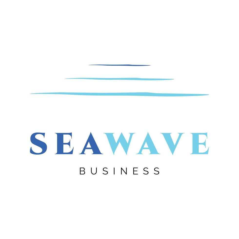 Sea Wave Icon Logo Design Template vector