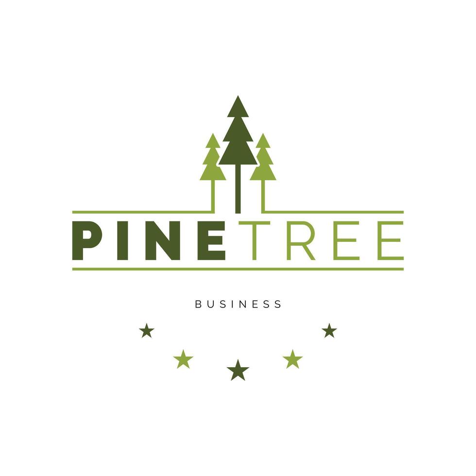 Pine Tree  Icon Logo Design Template vector