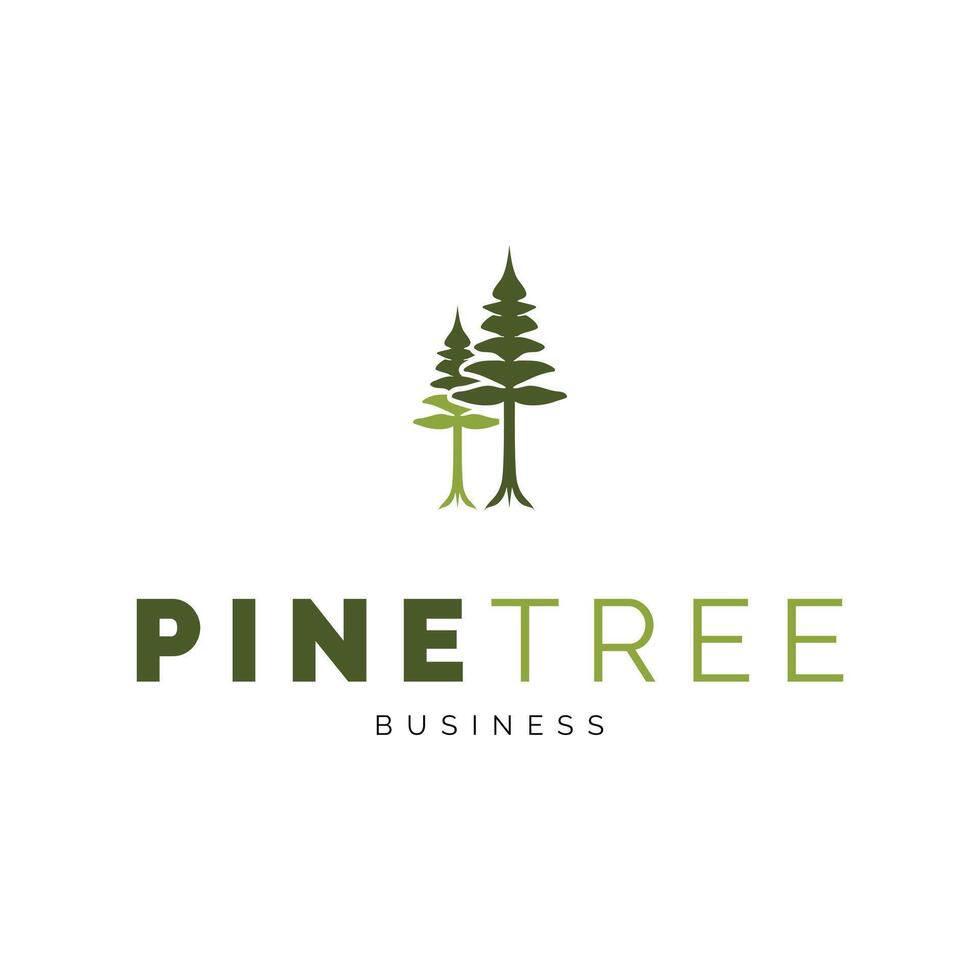 Pine Tree  Icon Logo Design Template vector