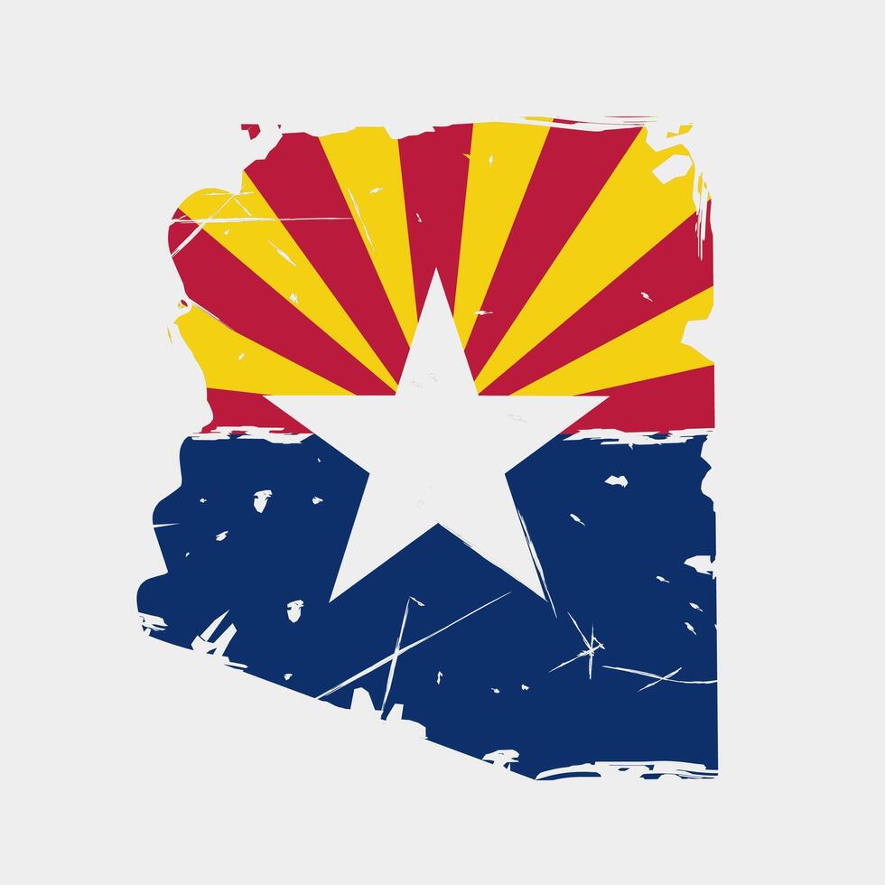 vector of arizona state in grunge style perfect for print, apparel, etc