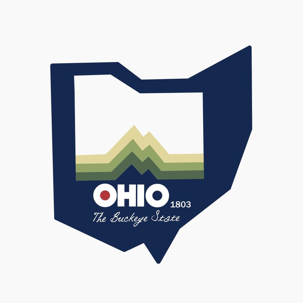 vector of ohio the buckeye state design perfect for print, etc