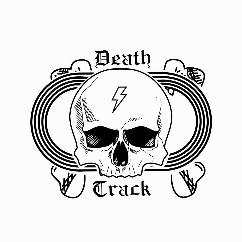 vector of death running track perfect for print, apparel, etc