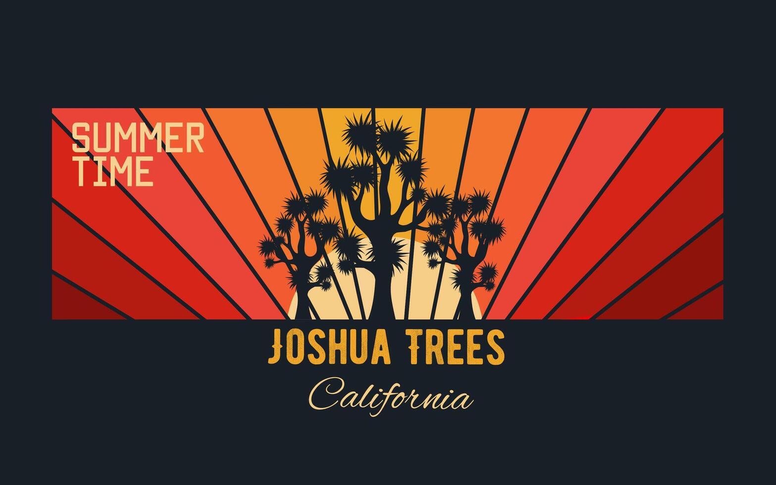 joshua trees national park in sunset design perfect for print, apparel