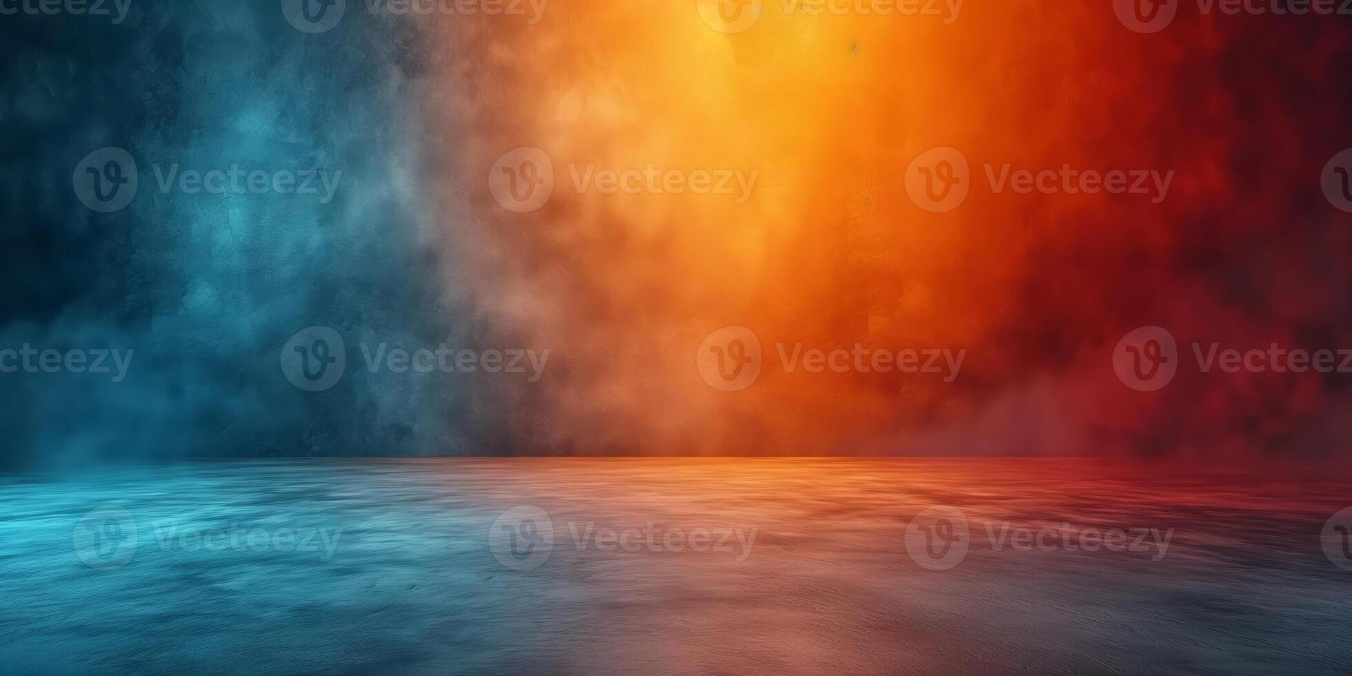 AI generated Abstract fire and ice concept background with smoke and empty space photo