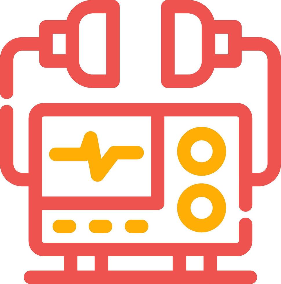 Defibrillator Creative Icon Design vector