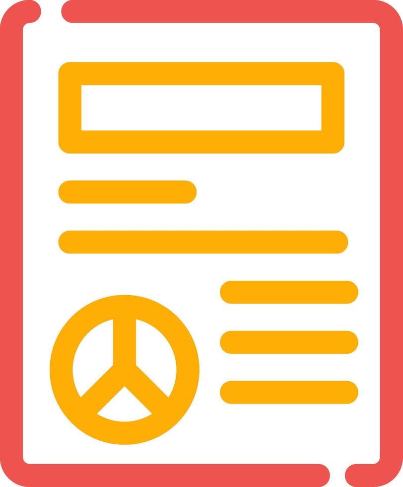 Peace Treaty Creative Icon Design vector