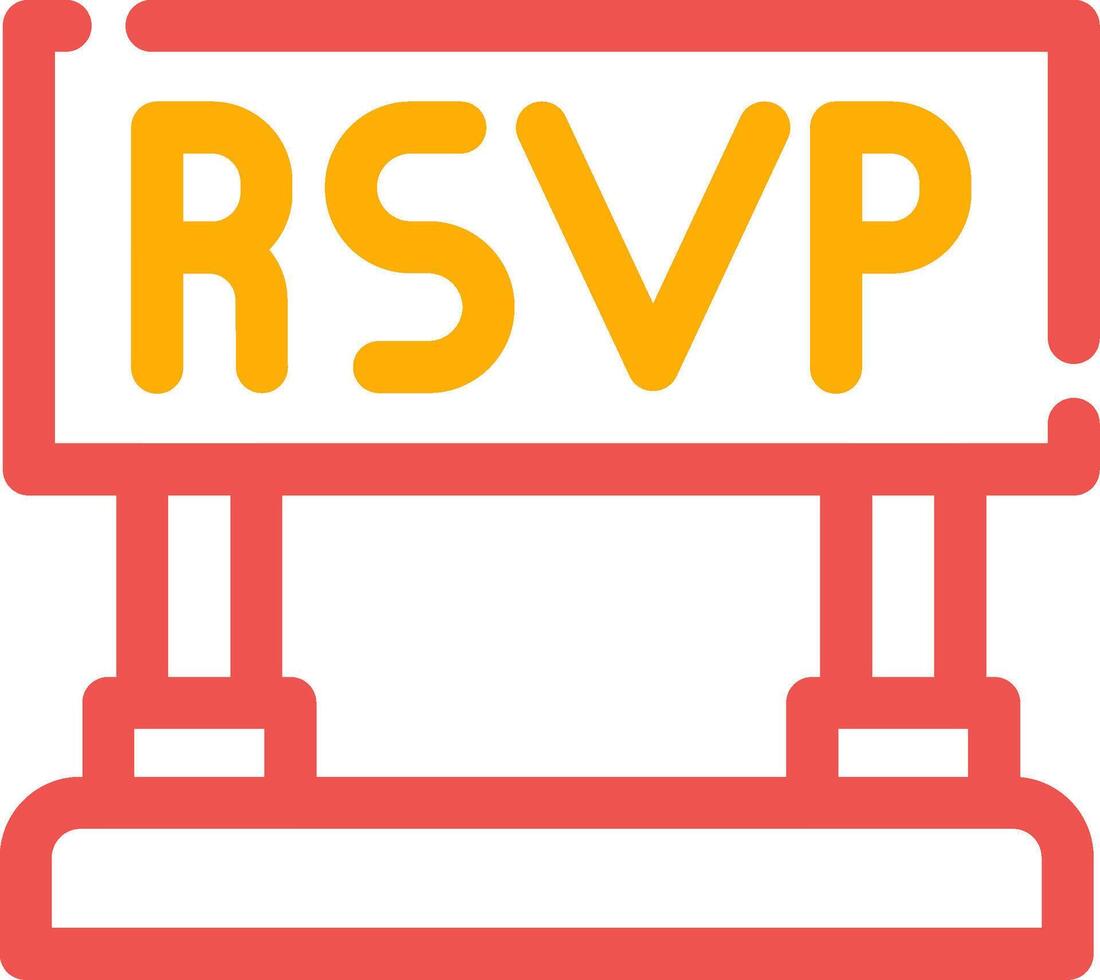 diseño de icono creativo rsvp vector