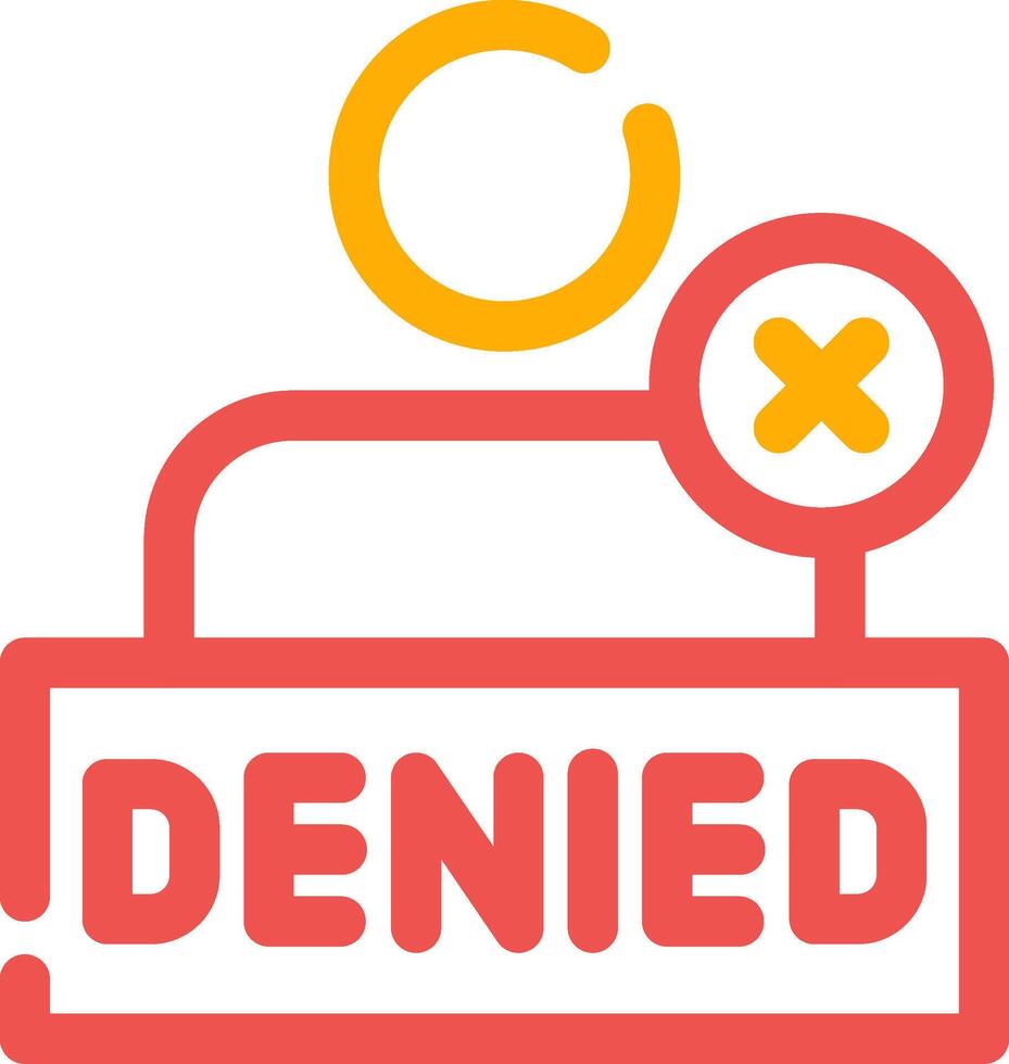 Denied Creative Icon Design vector