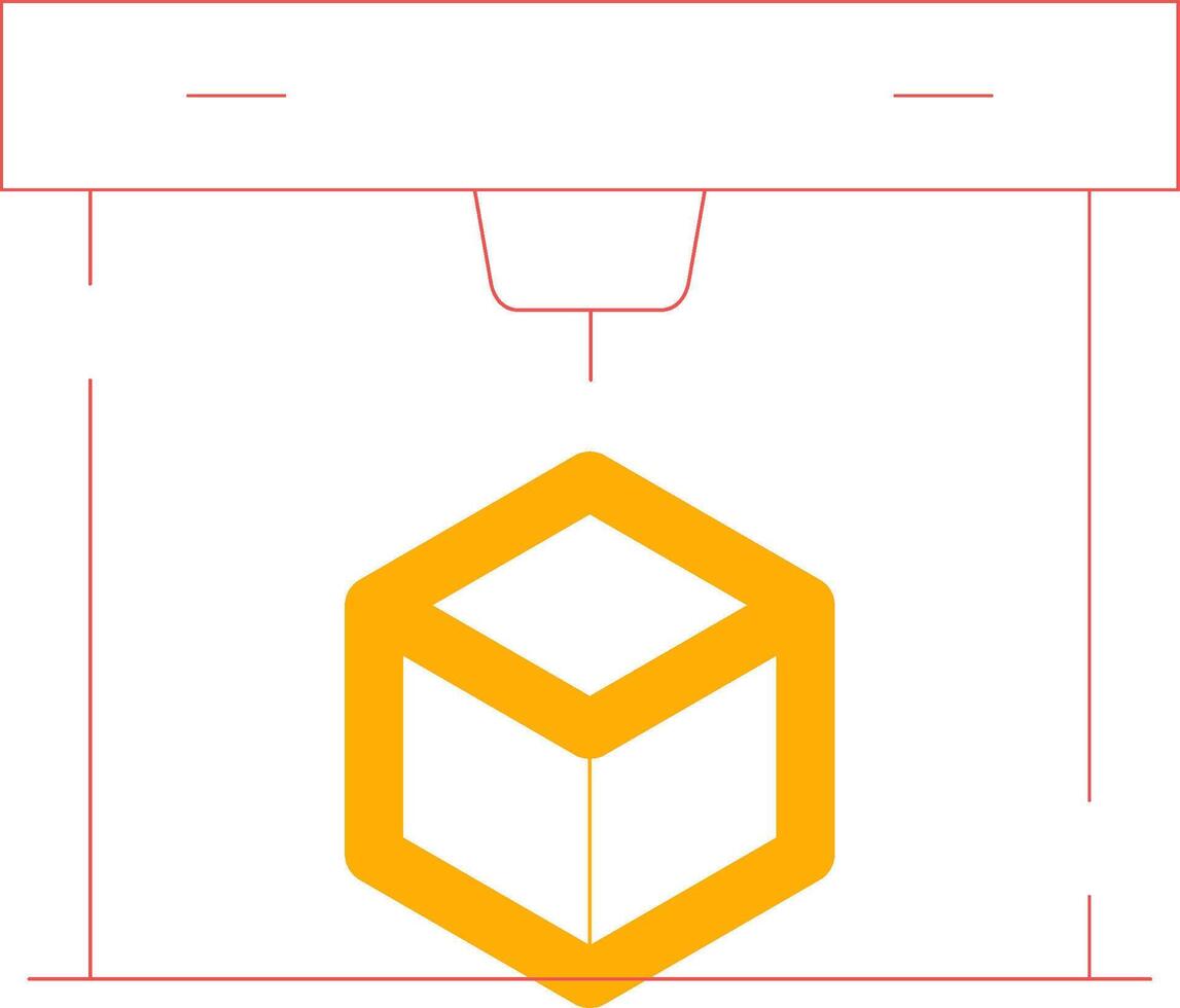 3D Printing Creative Icon Design vector