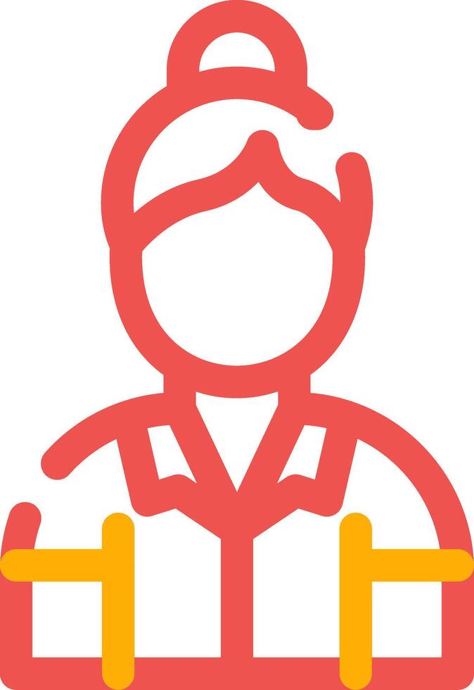 Female Teacher Creative Icon Design vector