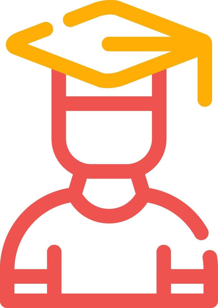 Male Graduate Creative Icon Design vector