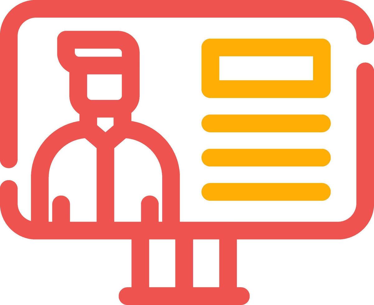 Online Lecture Creative Icon Design vector