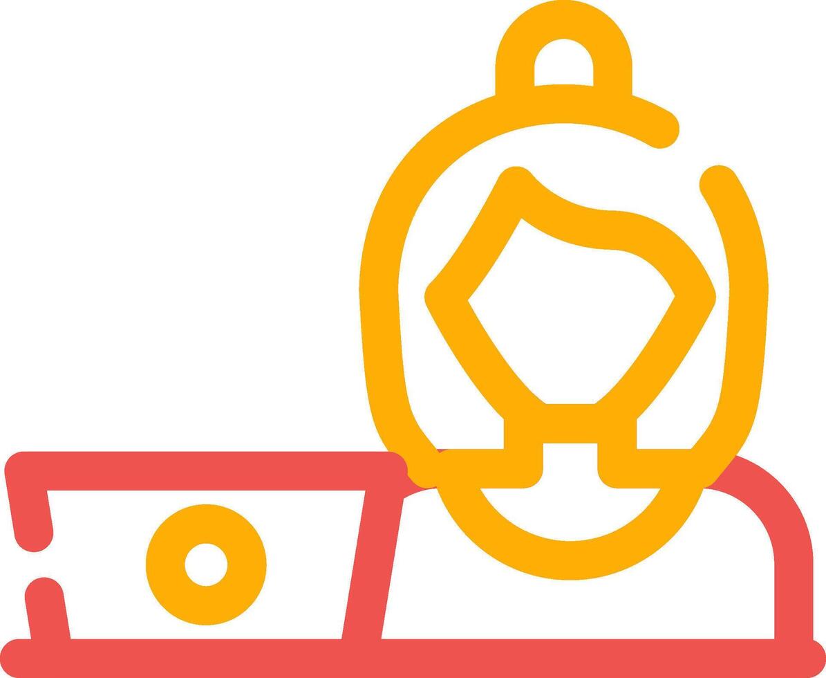Hard At Work Creative Icon Design vector
