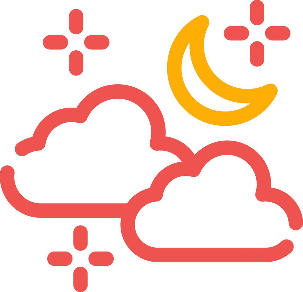 Cloudy Weather Creative Icon Design vector