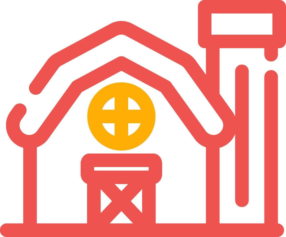 Farm House Creative Icon Design vector