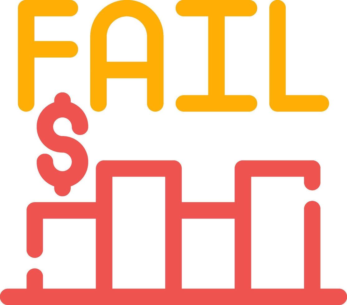 Business Fail Creative Icon Design vector