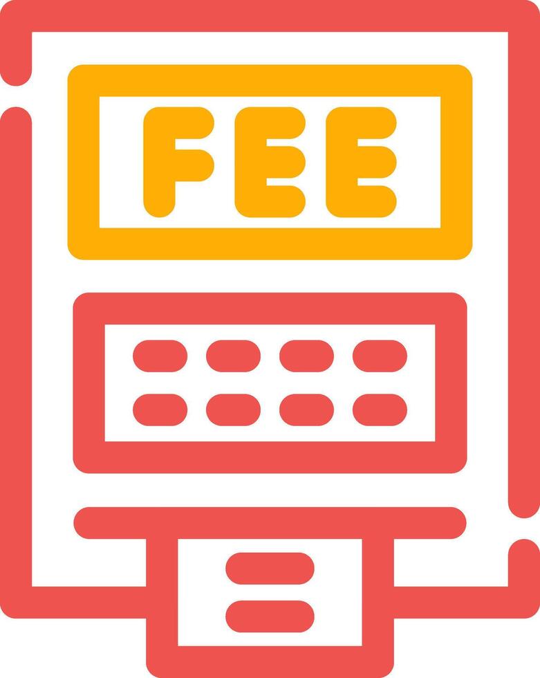 ATM Fees Creative Icon Design vector