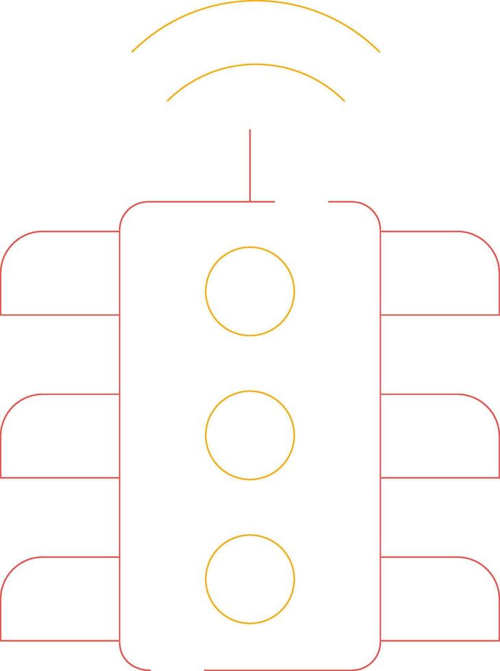 Smart Traffic Light Creative Icon Design vector