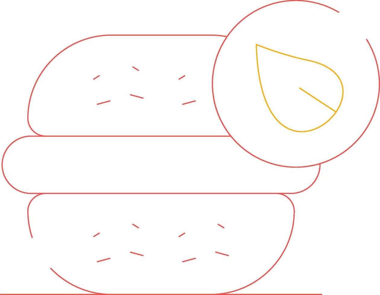 Vegan Burger Creative Icon Design vector