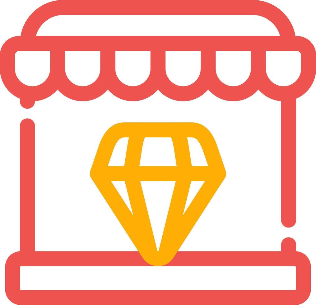 diamante tienda creativo icono diseño vector